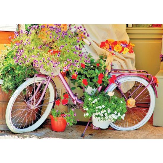 Magnolienfahrrad mit Blumen Puzzle 1000 Teile Magnolienfahrrad mit Blumen Puzzle 1000 Teile