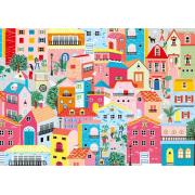 Puzzle Magnolia Bunte Häuser 1000 Teile