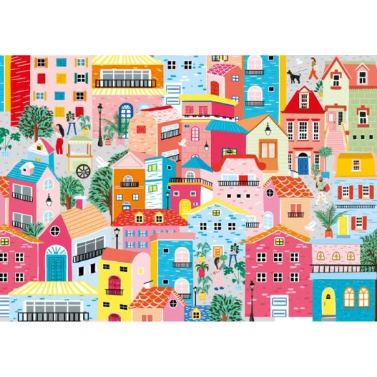 Puzzle Magnolia Bunte Häuser 1000 Teile