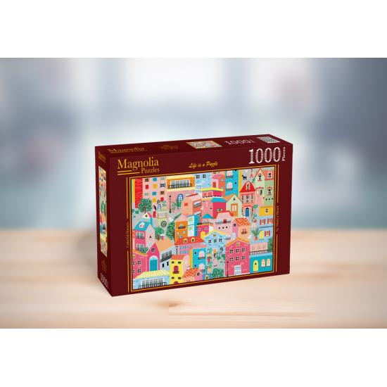 Puzzle Magnolia Bunte Häuser 1000 Teile