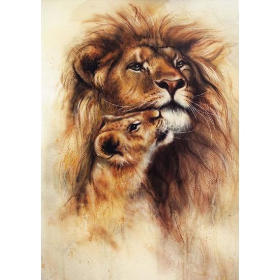 Magnolia Der Löwe und sein Baby 1000-teiliges Puzzle