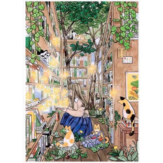 Puzzle Magnolia Im Wald Der Bücher 1000 Teile