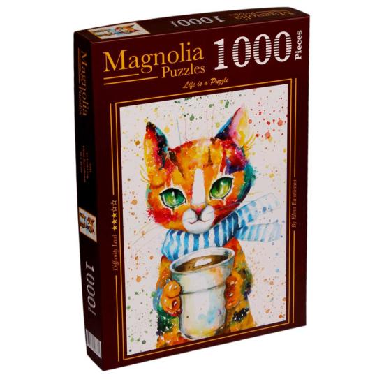 Magnolia Buntes Katzenpuzzle 1000 Teile