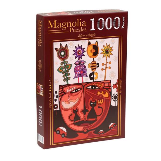 Magnolia Surreal Cat Puzzle 1000 Teile
