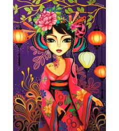 Magnolien-Geisha-Puzzle 1000 Teile