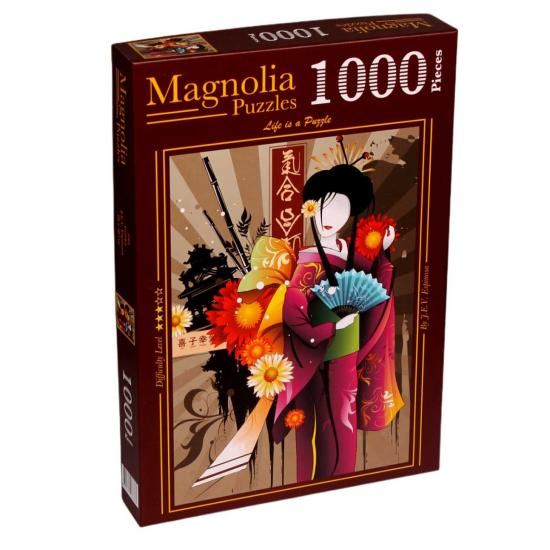 Magnolien-Geisha-Puzzle 1000 Teile