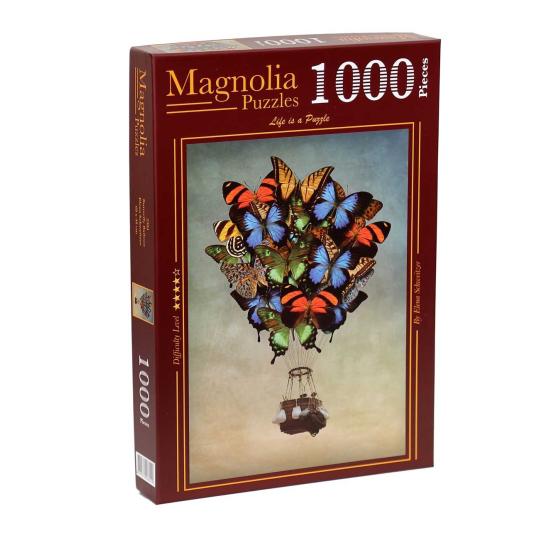 Magnolienballon-Schmetterlingspuzzle 1000 Teile