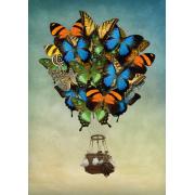 Magnolienballon-Schmetterlingspuzzle 1000 Teile