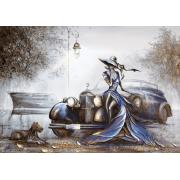 Magnolie, die Dame in Blau, 1000-teiliges Puzzle