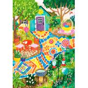 Magnoliengarten-Mosaik-Puzzle 1000 Teile