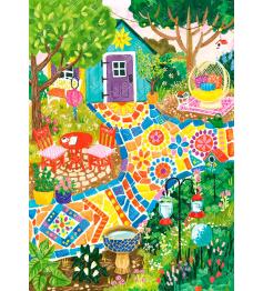 Magnoliengarten-Mosaik-Puzzle 1000 Teile