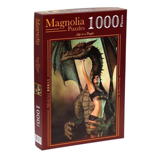 Magnolienfrau und Drache Puzzle 1000 Teile