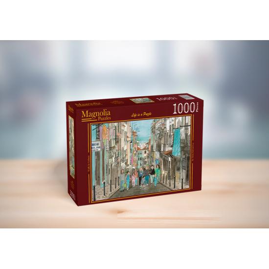 Puzzle Magnolia Spaziergang in Lissabon 1000 Teile