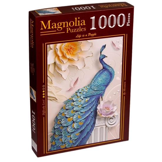 Magnolienblauer Pfau Puzzle 1000 Teile