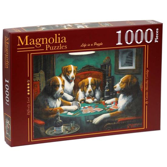 Magnolia Puzzle Hunde spielen Poker 1000 Teile