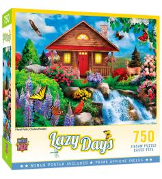 MasterPieces Wasserfall und Blumen Puzzle 750 Teile