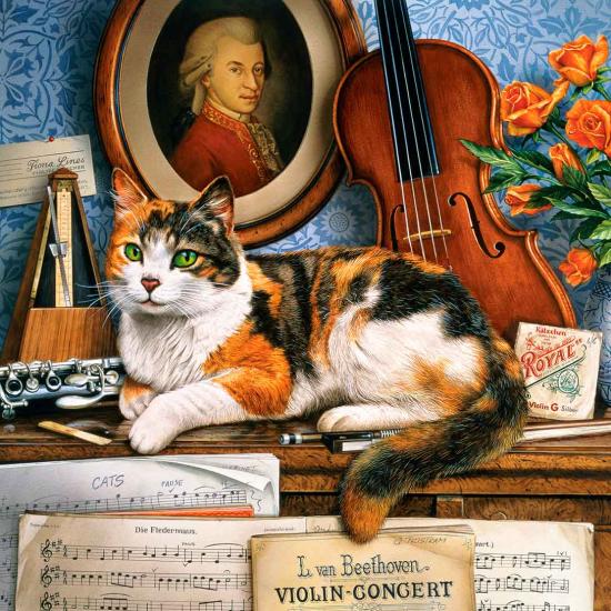 Puzzle MasterPieces Die Musikkatze 1000 Teile