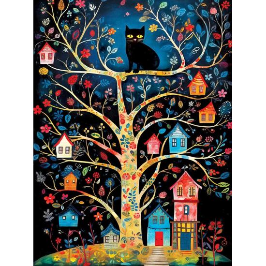 MasterPieces Puzzle Schwarze Katzen Vogelhauskönigreich XXL 300
