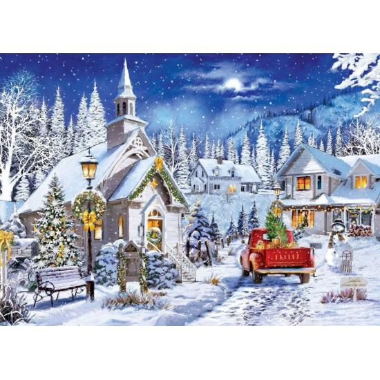 Puzzle MasterPieces Winterbeleuchtung Der Kapelle 1000 Teile