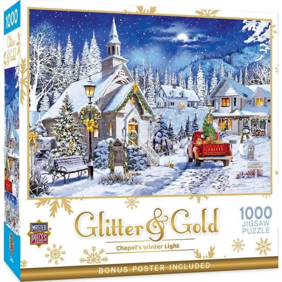 Puzzle MasterPieces Winterbeleuchtung Der Kapelle 1000 Teile