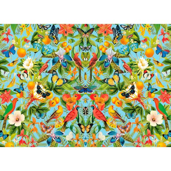 MasterPieces Puzzle Vögel, Orangen und Schmetterlinge 1000 Teile