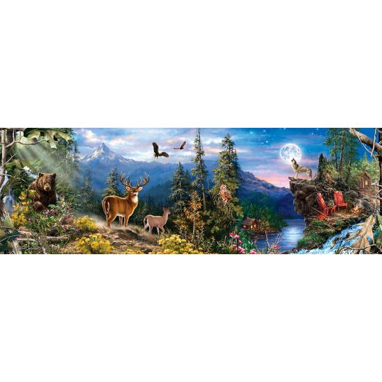 MasterPieces Panorama-Puzzle Waldtiere 1000 Teile