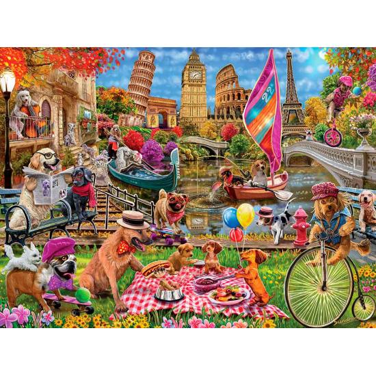 MasterPieces XXL Touristenhunde-Puzzle mit 300 Teilen