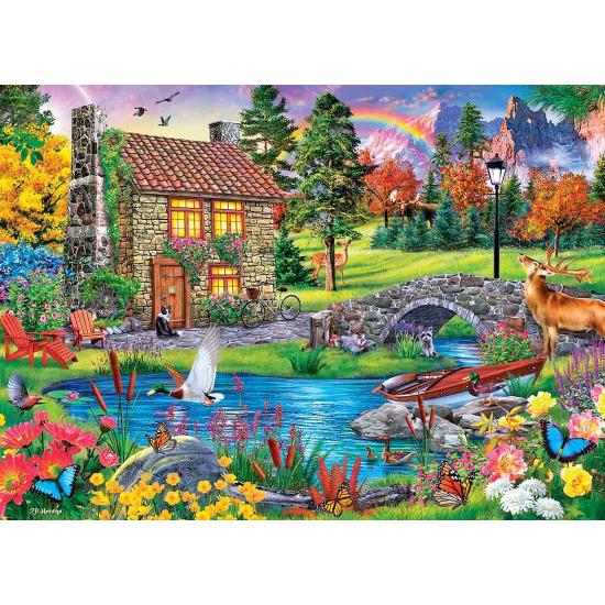MasterPieces Retreat with Cobbled River Puzzle 1000 Teile