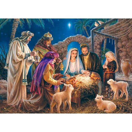 MasterPieces Puzzle „Ein Kind wird in Bethlehem geboren“ 1000 Te