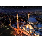 Neon Art Puzzle Blaue Moschee Puzzle 1000 Teile