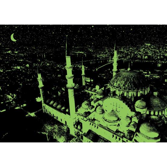 Neon Art Puzzle Blaue Moschee Puzzle 1000 Teile