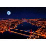 Neon Art Puzzle Triple Bridge Puzzle, Bosporus mit 1000 Teilen