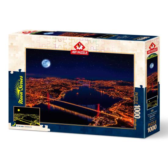 Neon Art Puzzle Triple Bridge Puzzle, Bosporus mit 1000 Teilen