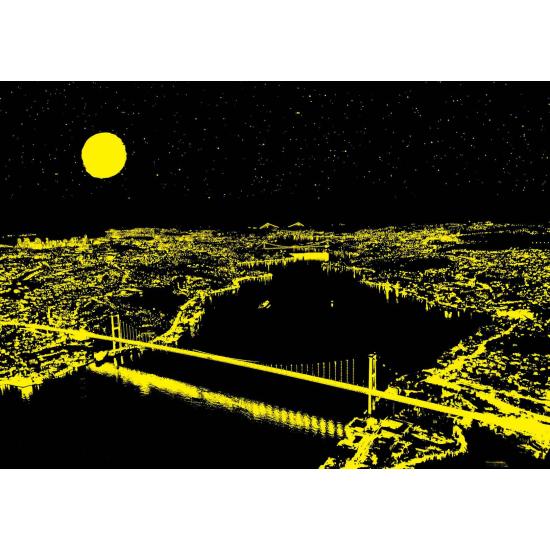 Neon Art Puzzle Triple Bridge Puzzle, Bosporus mit 1000 Teilen