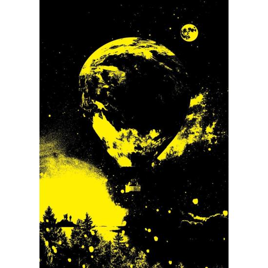 Neon Art Puzzle Reise zum Mond Puzzle 1000 Teile