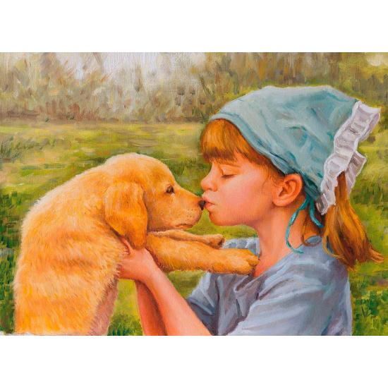 Nova Puzzle Der Hund und die Liebe des Mädchens 1000 Teile