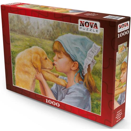 Nova Puzzle Der Hund und die Liebe des Mädchens 1000 Teile