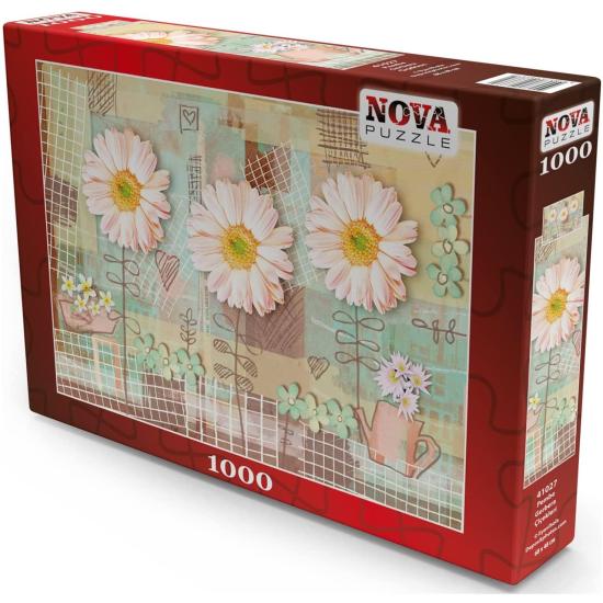 Nova Pink Gerbera Flowers Puzzle 1000 Teile