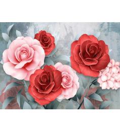 Nova Puzzle Rote Rosen und Rosa mit 1000 Teilen