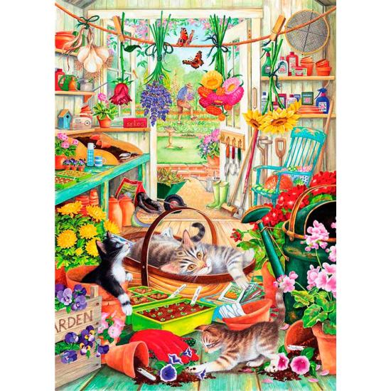 Otter House Gardening Kittens Puzzle 1000 Teile