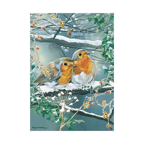 Otter House Puzzle Vogelpaar im Schnee 1000 Teile