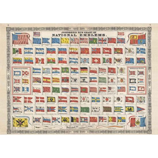 Piatnik Puzzle Nationalflaggen mit 1000 Teilen