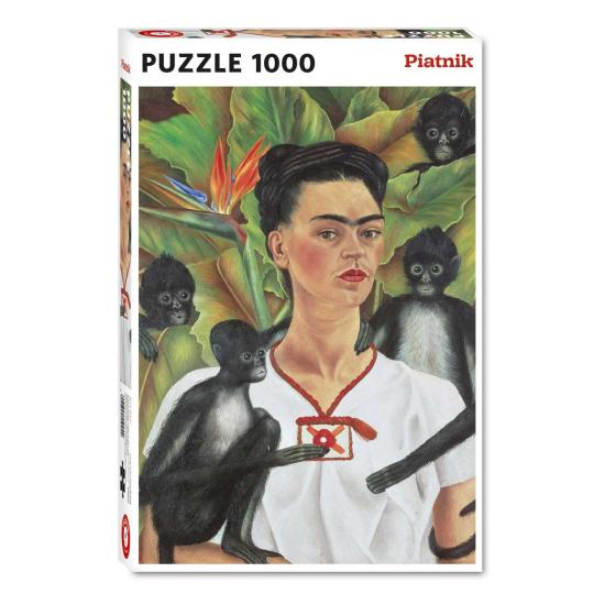 Piatnik Frida Kahlo Selbstporträt mit Affen 1000-teiliges Puzzle