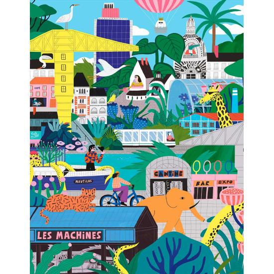 Puzzleteile und Stadt Nantes 2000 Teile Puzzleteile und Stadt Nantes 2000 Teile