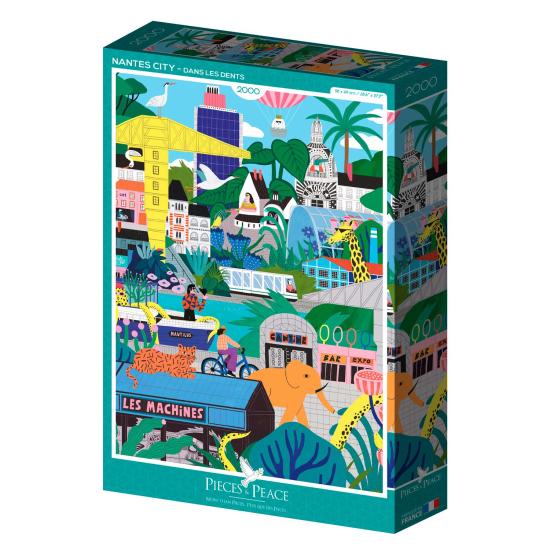Puzzleteile und Stadt Nantes 2000 Teile Puzzleteile und Stadt Nantes 2000 Teile