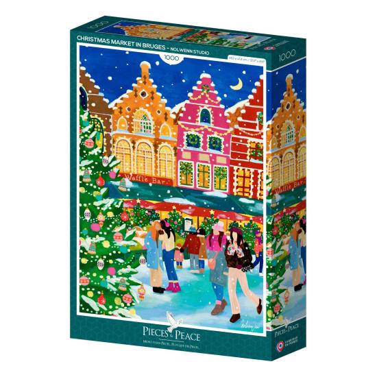 Puzzle Pieces and Peace Weihnachtsmarkt In Brügge 1000 Teile