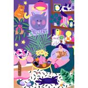Puzzle Pieces and Peace Katzenliebhaber 1000 Teile