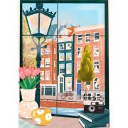 Puzzleteile und Frieden Amsterdam from-a Coffee Shop 500 Teile