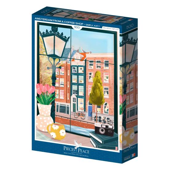 Puzzleteile und Frieden Amsterdam from-a Coffee Shop 500 Teile