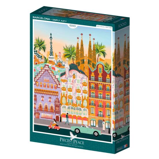 Puzzleteile und Frieden Barcelona 1000 Teile